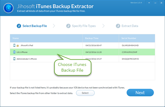 Iphone backup extractor free