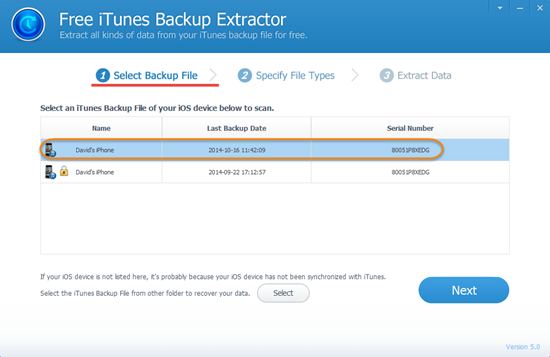 extract data from iphone backup