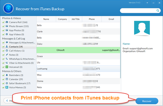How to Print Contacts on iPhone Device