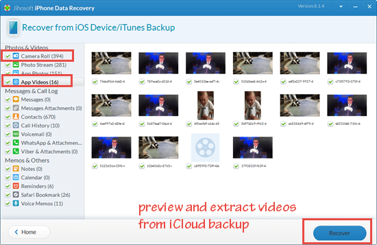 extract photos and videos from iphone backup