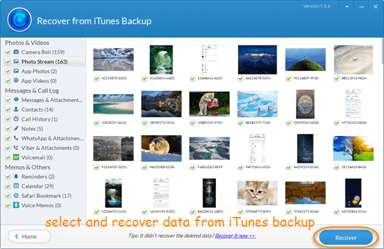 Retrieve iPhone Data from iTunes Backup